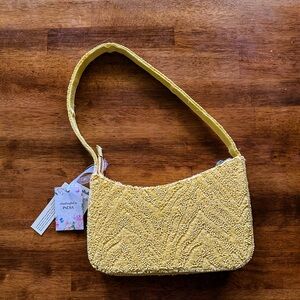 NWT Butter Yellow Viral TikTok Beaded Bag